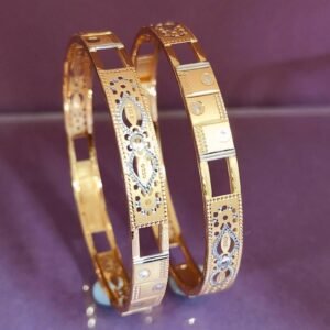 916 Gold Delicate Double Pipe Kadli DP-521