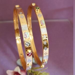 916 Gold Stylish Double Pipe Kadli DP-546