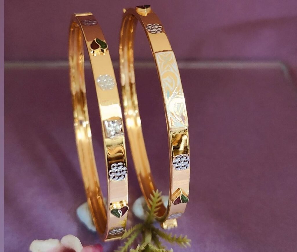 916 Gold Elegant  Double Pipe Kadli DP-548