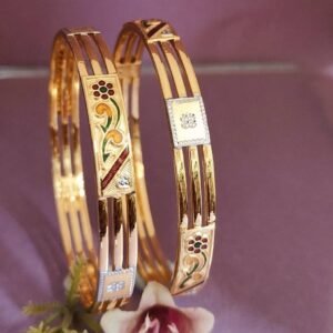 916 Gold Beautiful Double Pipe Kadli DP-565