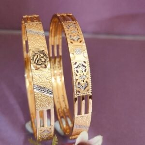 916 Gold Simple  Double Pipe Kadli DP-569