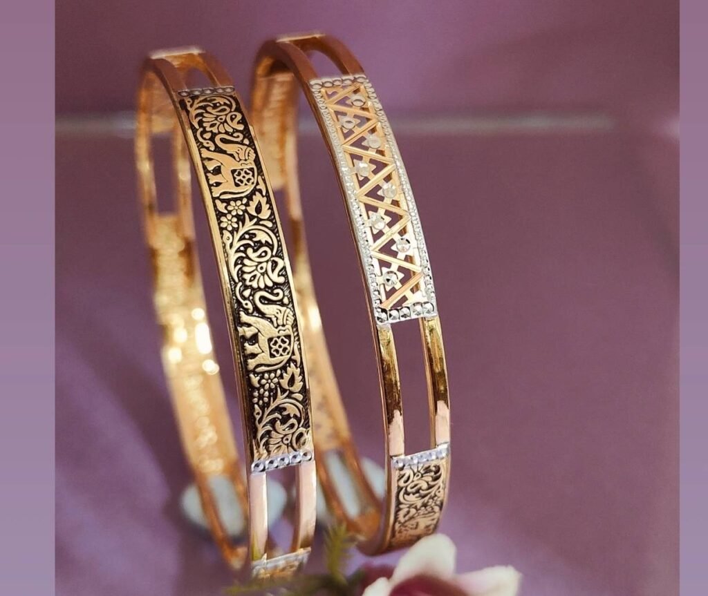916 Gold Handmade Double Pipe Kadli DP-571