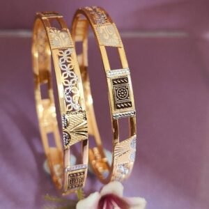916 Gold Fancy Double Pipe Kadli DP-572