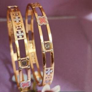 916 Gold Designer Double Pipe Kadli DP-573