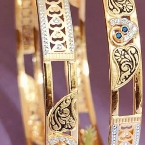 916 Gold Modern Double Pipe Kadli DP-579