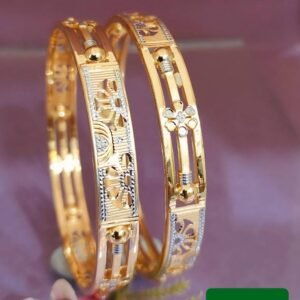 916 Gold Delicate Double Pipe Kadli DP-584