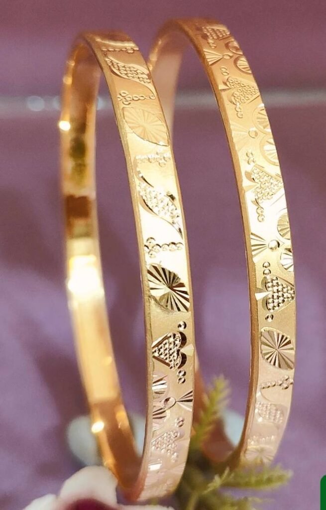 916 Gold Elegant  Double Pipe Kadli DP-588