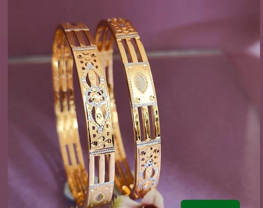 916 Gold Stunning Double Pipe Kadli DP-590