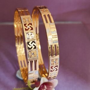 916 Gold Beautiful Double Pipe Kadli DP-591