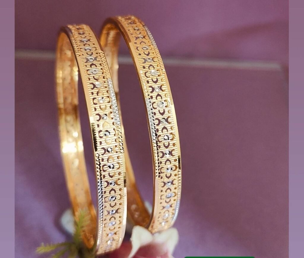 916 Gold Classy  Double Pipe Kadli DP-597
