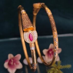 916 Gold Designer Single Pipe Kadli SP-002