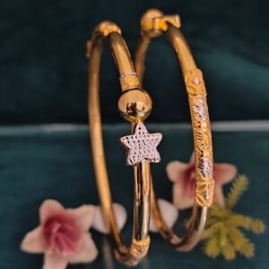 916 Gold Delicate Single Pipe Kadli SP-006