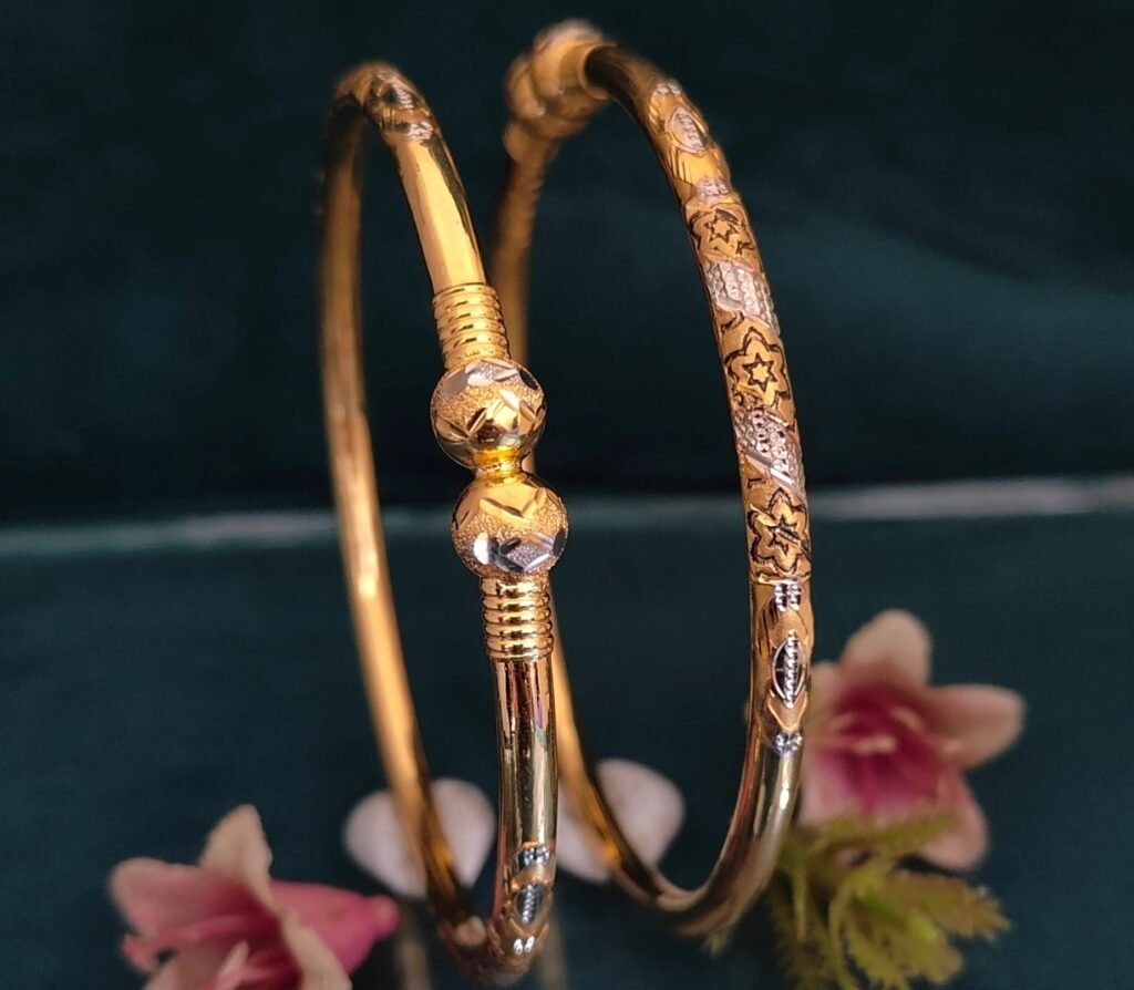 916 Gold Stunning Single Pipe Kadli SP-012