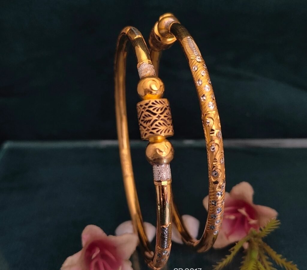 916 Gold Simple Single Pipe Kadli SP-017