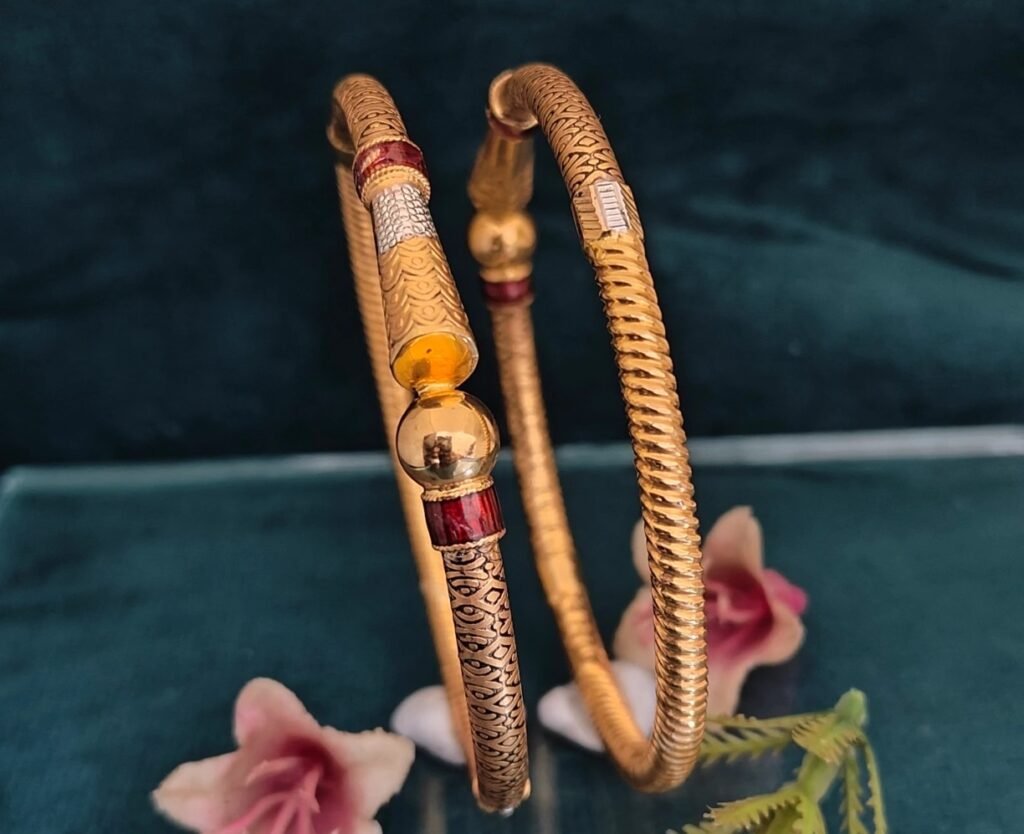 916 Gold Daily Wear Single Pipe Kadli SP-018