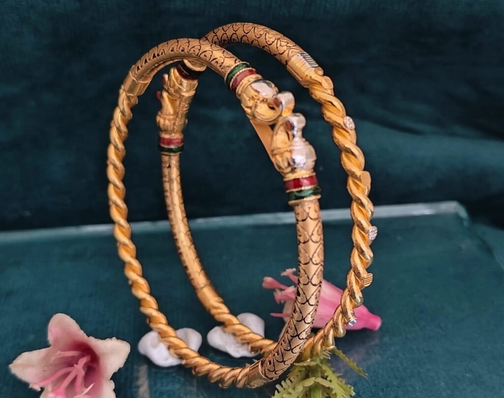 916 Gold Handmade Single Pipe Kadli SP-019