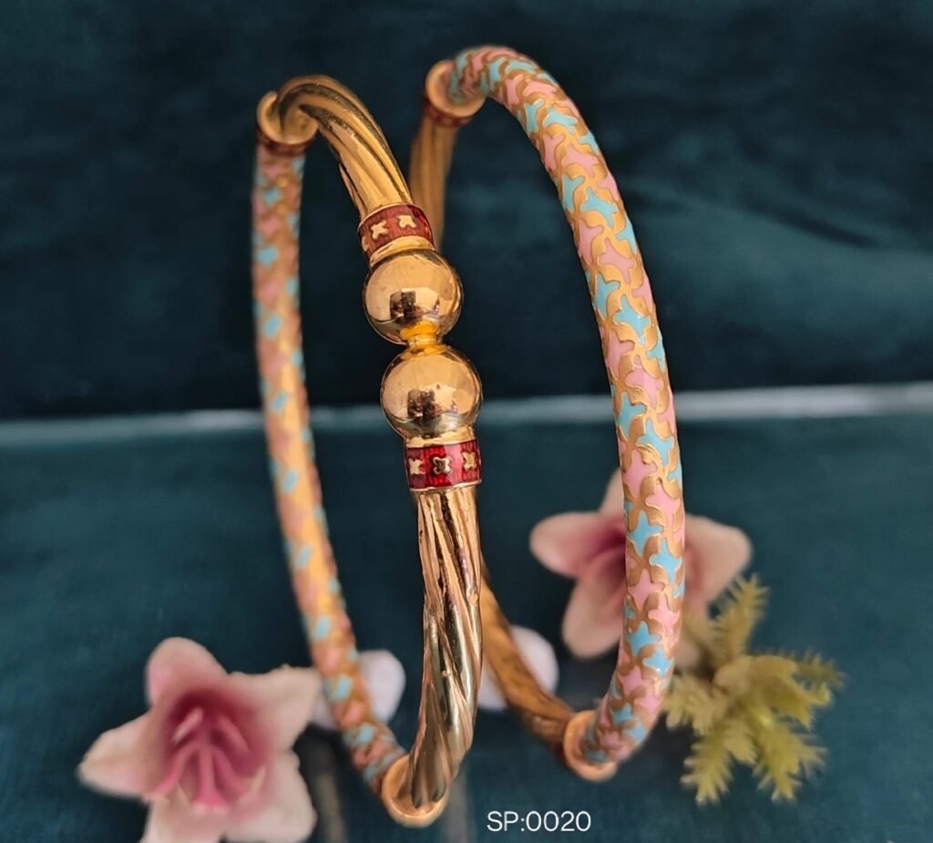 916 Gold Fancy Single Pipe Kadli SP-020