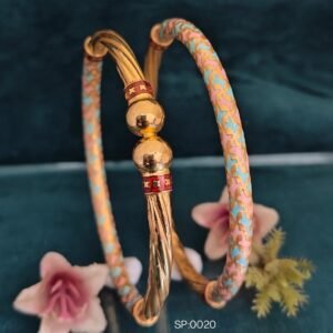 916 Gold Fancy Single Pipe Kadli SP-020