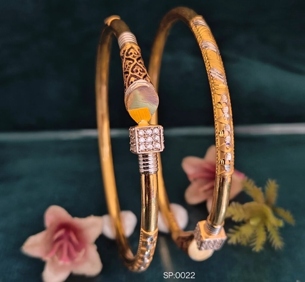 916 Gold Hallmarked Single Pipe Kadli SP-022