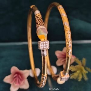 916 Gold Hallmarked Single Pipe Kadli SP-022