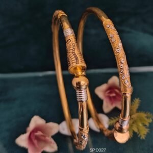 916 Gold Stylish Single Pipe Kadli SP-027