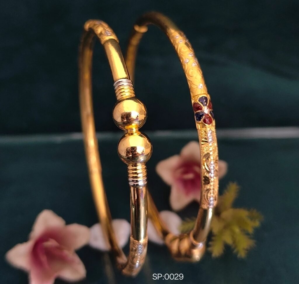 916 Gold Elegant Single Pipe Kadli SP-029