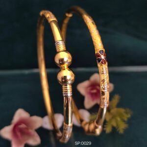 916 Gold Elegant  Single Pipe Kadli SP-029