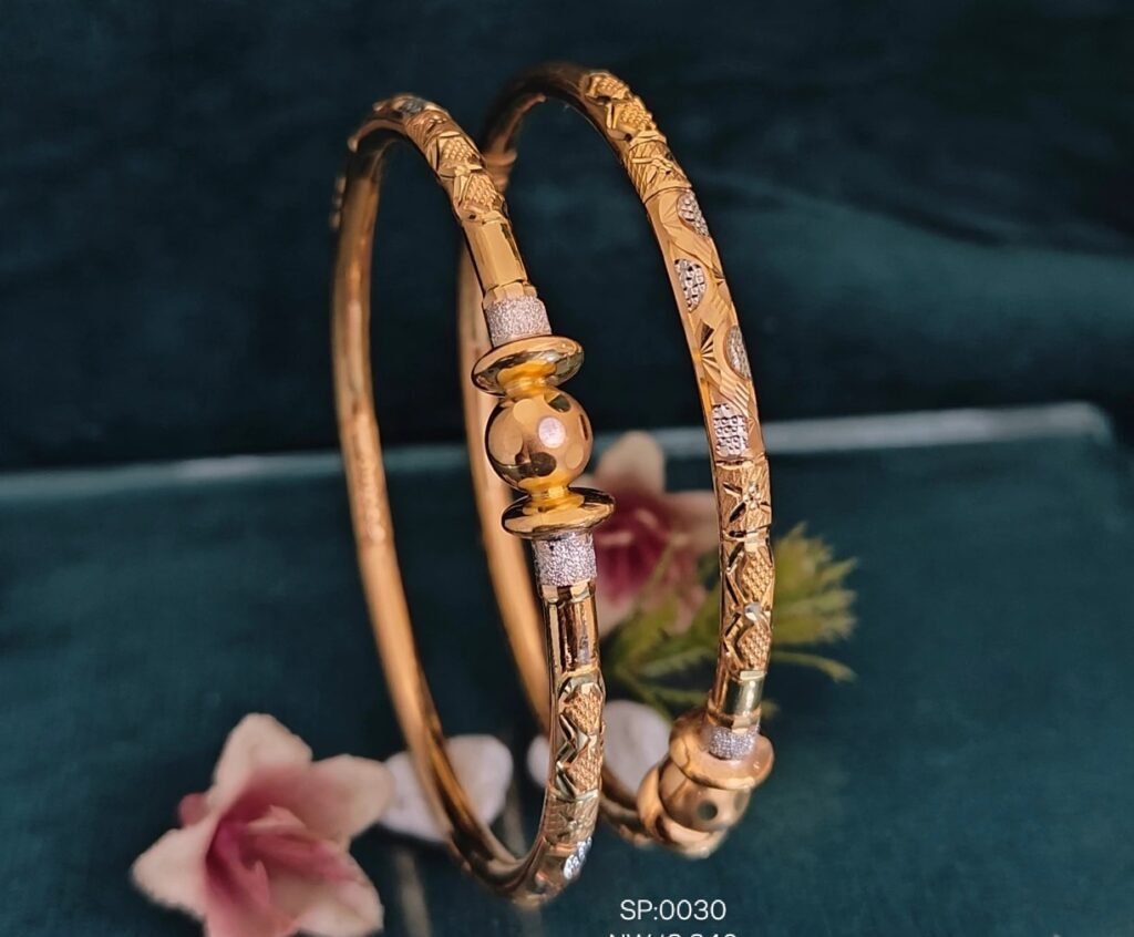 916 Gold Stylish Single Pipe Kadli SP-030