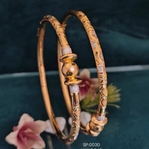 916 Gold Stylish Single Pipe Kadli SP-030