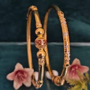 916 Gold Beautiful Single Pipe Kadli SP-032