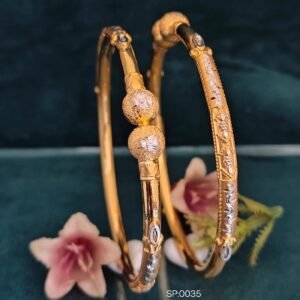 916 Gold Classy  Single Pipe Kadli SP-035