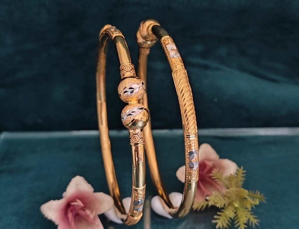 916 Gold Simple Single Pipe Kadli SP-036