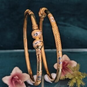 916 Gold Simple  Single Pipe Kadli SP-036