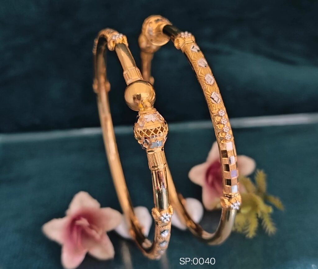 916 Gold Designer Single Pipe Kadli SP-040