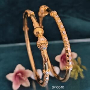 916 Gold Designer Single Pipe Kadli SP-040