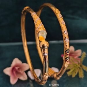 916 Gold Stylish Single Pipe Kadli SP-046