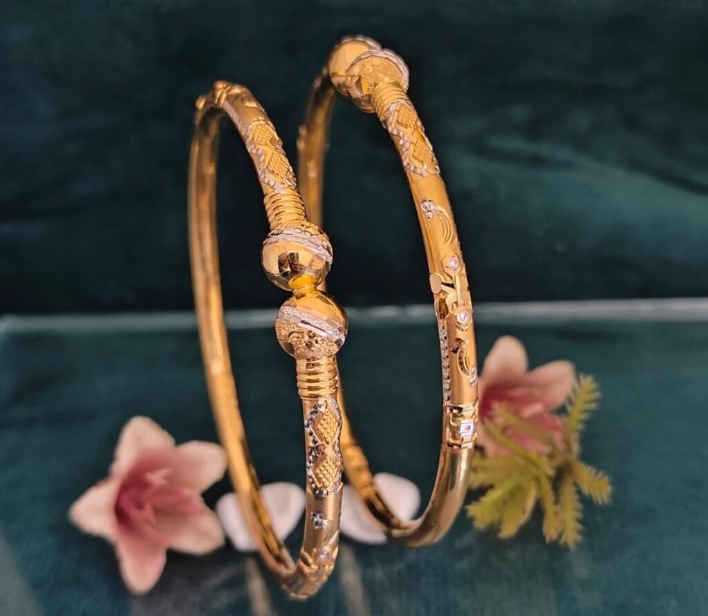 916 Gold Indian Design Single Pipe Kadli SP-047