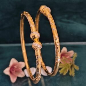 916 Gold Indian Design Single Pipe Kadli SP-047