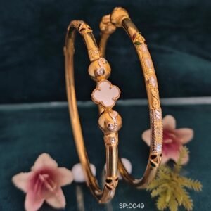 916 Gold Stylish Single Pipe Kadli SP-049