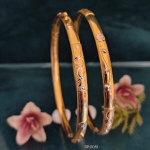 916 Gold Beautiful Single Pipe Kadli SP-051