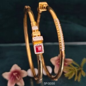 916 Gold Simple  Single Pipe Kadli SP-055