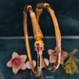 916 Gold Designer Single Pipe Kadli SP-059