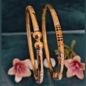 916 Gold Stylish Single Pipe Kadli SP-065