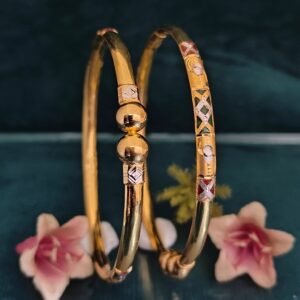 916 Gold Indian Design Single Pipe Kadli SP-066