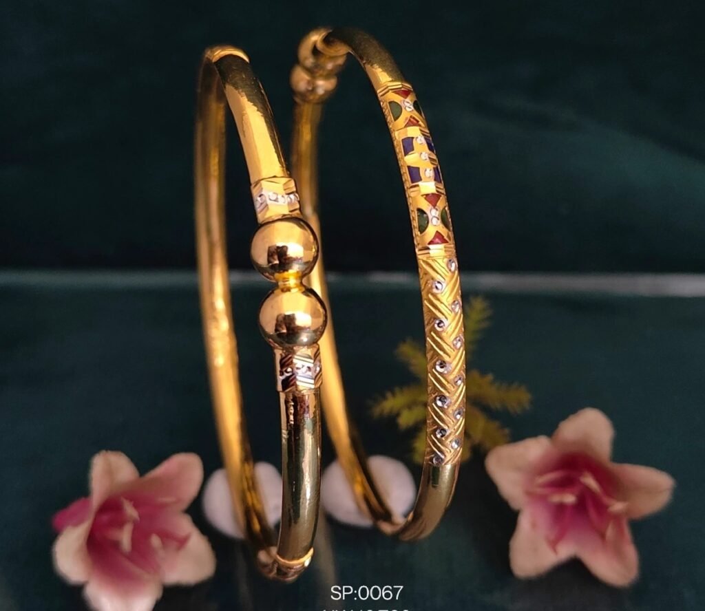 916 Gold Elegant Single Pipe Kadli SP-067