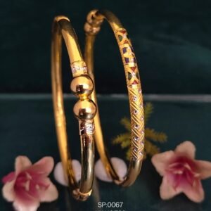 916 Gold Elegant  Single Pipe Kadli SP-067