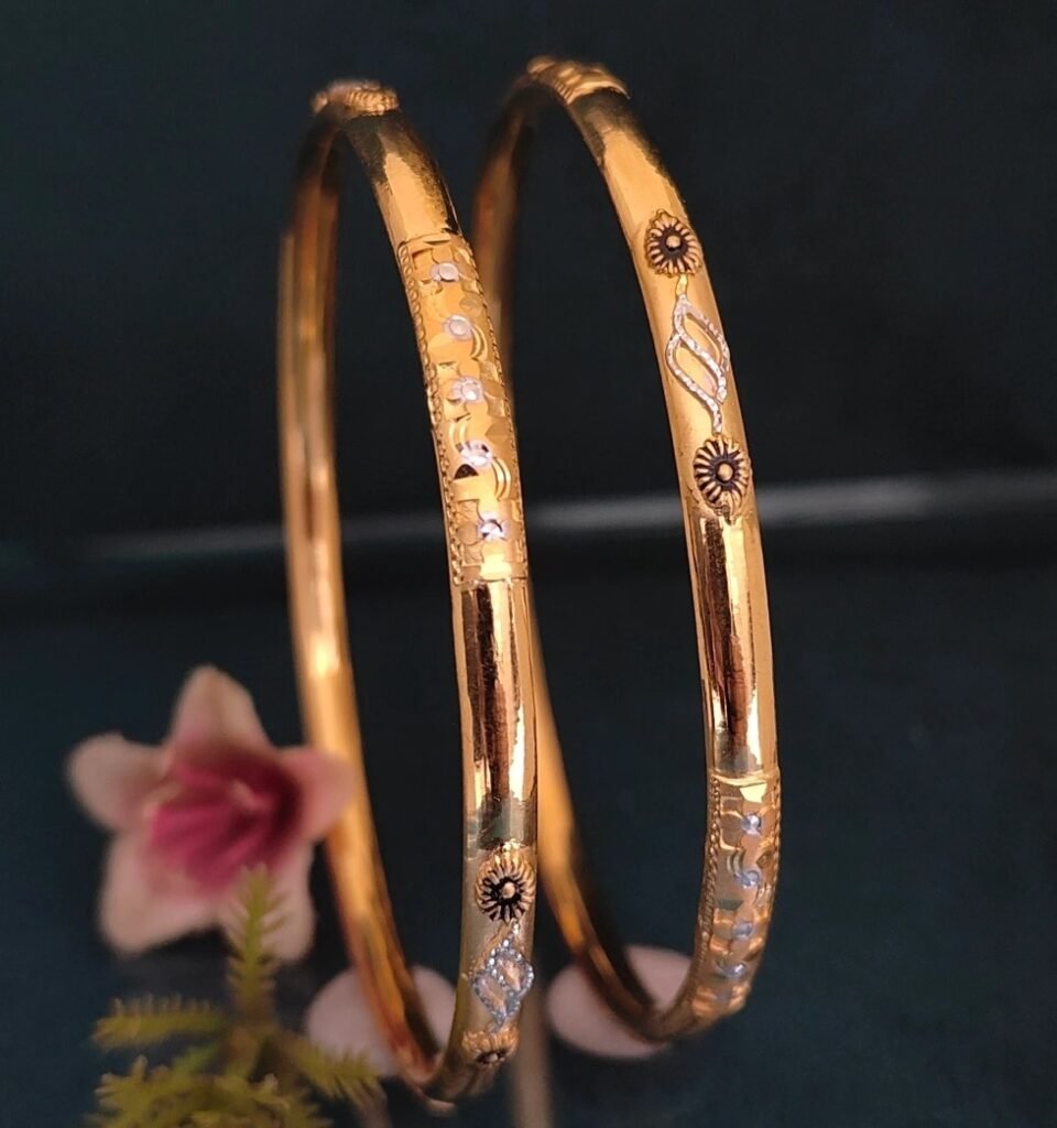 916 Gold Designer Single Pipe Kadli SP-238