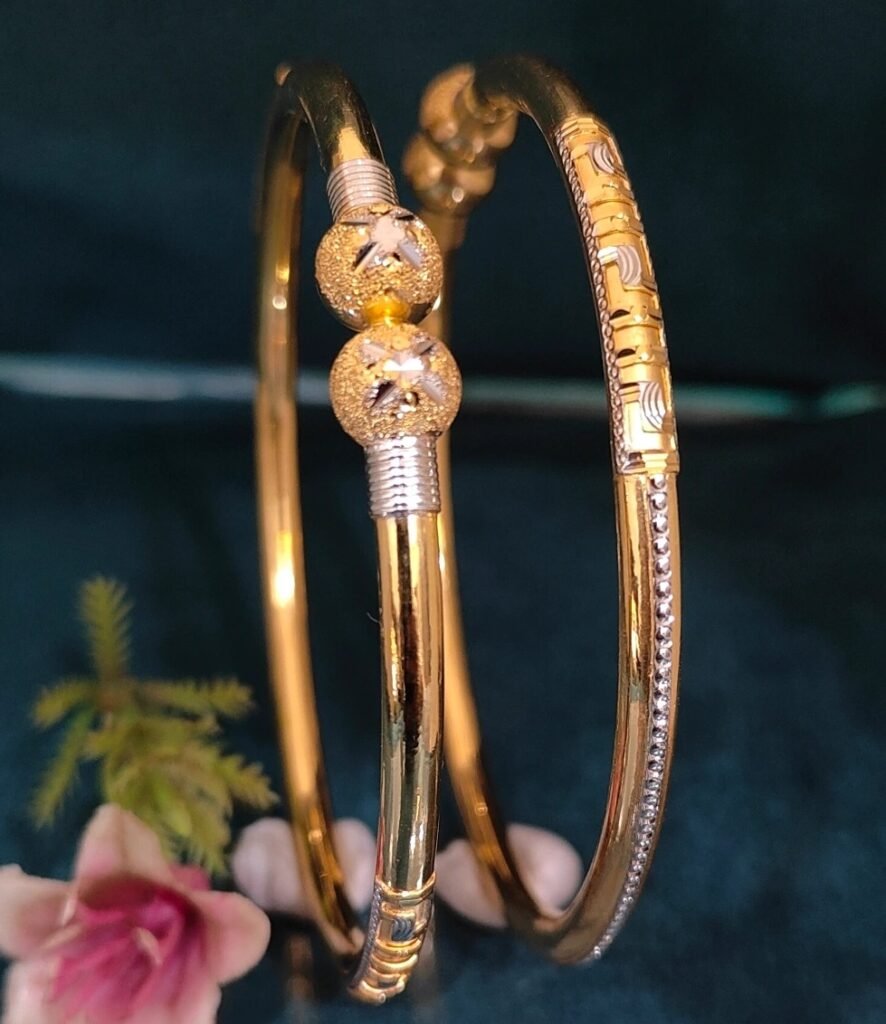 916 Gold Stylish Single Pipe Kadli SP-277