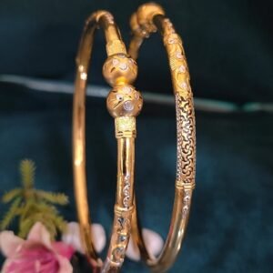 916 Gold Indian Design Single Pipe Kadli SP-278