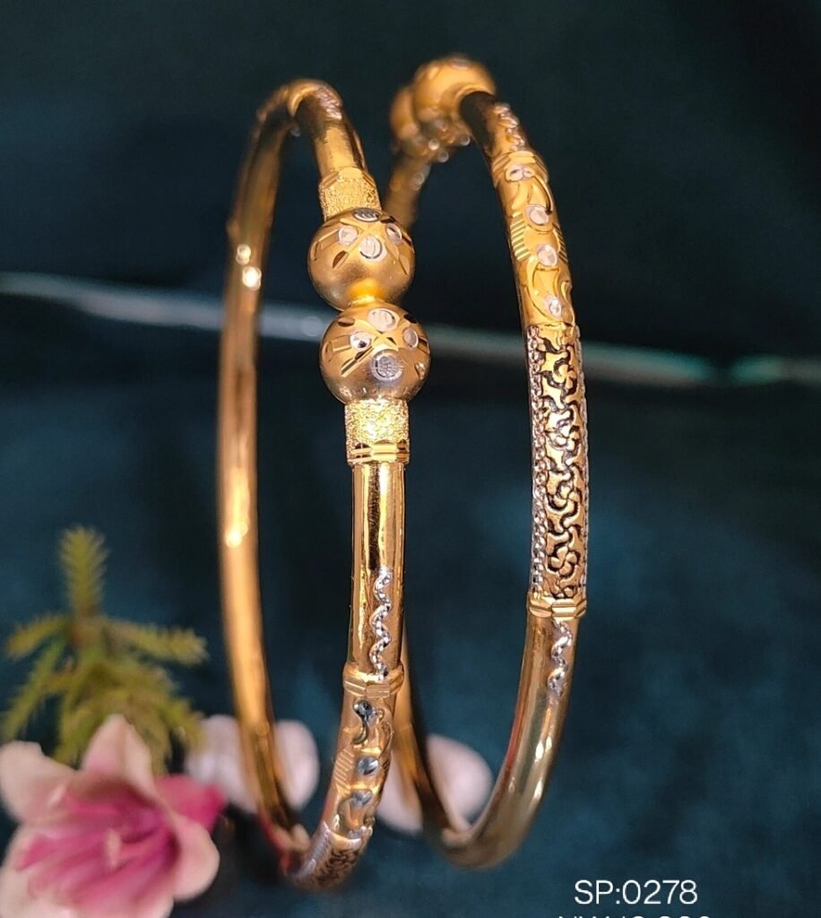 916 Gold Indian Design Single Pipe Kadli SP-278